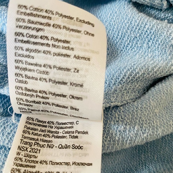 Cotton On Womens Baby Blue High Waist Comfy Elastic Summer Sweat Shorts - Picture 8 of 8